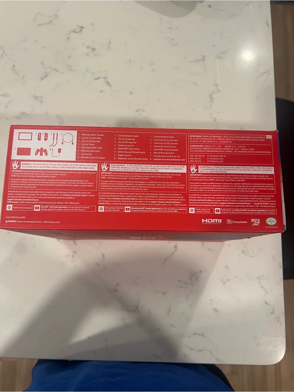 Nintendo Switch with Blue Left and Red Right Joy‑Con